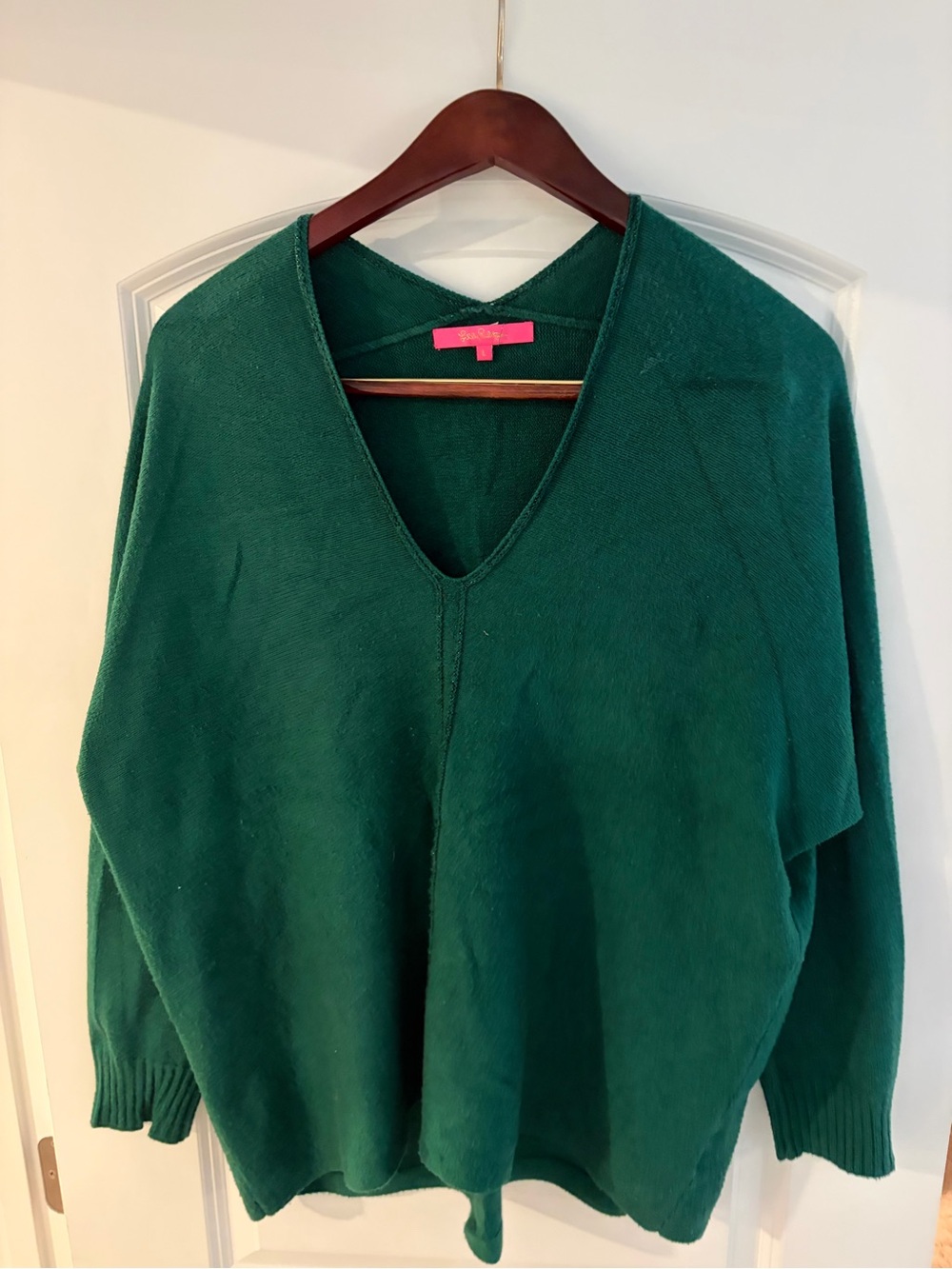 Lilly Pulitzer Emerald Green V-Neck Sweater